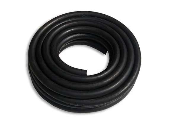 A roll of black fuel injection rubber hose